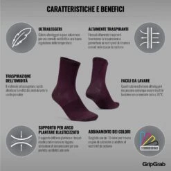 GripGrab Lightweight Airflow Socken - Dark Red -Gripgrab gripgrab lightweight airflow socks dark red 16 1184913