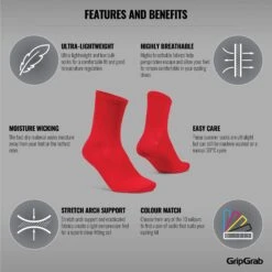 GripGrab Lightweight Airflow Socken - Rot -Gripgrab gripgrab lightweight airflow socks red 3 1184673