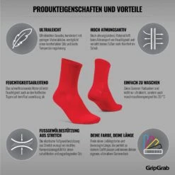 GripGrab Lightweight Airflow Socken - Rot -Gripgrab gripgrab lightweight airflow socks red 4 1184669