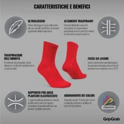 GripGrab Lightweight Airflow Socken - Rot -Gripgrab gripgrab lightweight airflow socks red 7 1184672