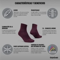 GripGrab Lightweight SL Short Socken - Dark Red -Gripgrab gripgrab lightweight sl short socks dark red 1 1199082