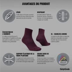 GripGrab Lightweight SL Short Socken - Dark Red -Gripgrab gripgrab lightweight sl short socks dark red 2 1199083