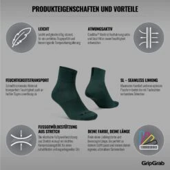 GripGrab Lightweight SL Short Socken - Green -Gripgrab gripgrab lightweight sl short socks green 13 1199047