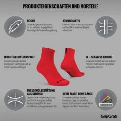 GripGrab Lightweight SL Short Socken - Red -Gripgrab gripgrab lightweight sl short socks red 4 1198964