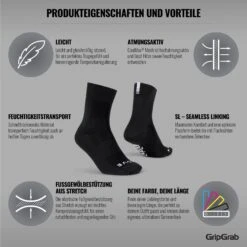 GripGrab Lightweight SL Socken - Black -Gripgrab gripgrab lightweight sl socks black 13 1199177