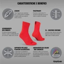 GripGrab Lightweight SL Socken - Red -Gripgrab gripgrab lightweight sl socks red 16 1199225
