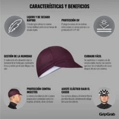 GripGrab Leichte Sommer Cycling Radmütze - Dark Red -Gripgrab gripgrab lightweight summer cycling cap 2022 dark red 14 1185664