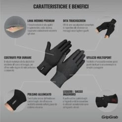GripGrab Merino Unterzieh Handschuh - Black 23 GripGrab Merino Unterzieh Handschuh - Black -Gripgrab gripgrab merino liner glove black 4 1093648