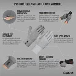 GripGrab Merino Unterzieh Handschuh - Grey -Gripgrab gripgrab merino liner glove grey 2 1093660