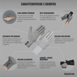 GripGrab Merino Unterzieh Handschuh - Grey -Gripgrab gripgrab merino liner glove grey 4 1093662