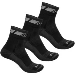 GripGrab Merino Regular Cut Socken 3PACK - Black