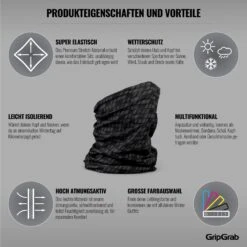 GripGrab Multifunktions Halstuch - Black -Gripgrab gripgrab multifunctional neck warmer black 4 1199710