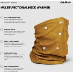 GripGrab Multifunktions Halstuch - Mustard Yellow -Gripgrab gripgrab multifunctional neck warmer mustard yellow 14 1558107