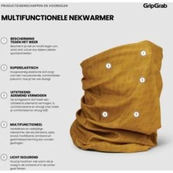 GripGrab Multifunktions Halstuch - Mustard Yellow -Gripgrab gripgrab multifunctional neck warmer mustard yellow 15 1558108