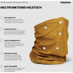 GripGrab Multifunktions Halstuch - Mustard Yellow -Gripgrab gripgrab multifunctional neck warmer mustard yellow 16 1558109