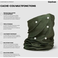 GripGrab Multifunktions Halstuch - Olive Green -Gripgrab gripgrab multifunctional neck warmer olive green 3 1558132