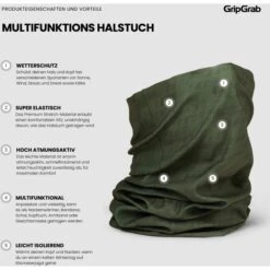 GripGrab Multifunktions Halstuch - Olive Green -Gripgrab gripgrab multifunctional neck warmer olive green 5 1558134