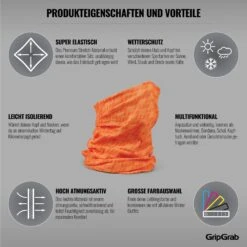 GripGrab Multifunktions Halstuch - Orange -Gripgrab gripgrab multifunctional neck warmer orange 7 1199794