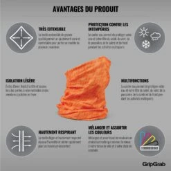 GripGrab Multifunktions Halstuch - Orange -Gripgrab gripgrab multifunctional neck warmer orange 9 1199796