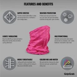 GripGrab Multifunktions Halstuch - Pink -Gripgrab gripgrab multifunctional neck warmer pink 4 1199806