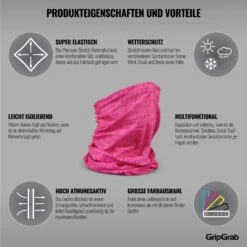 GripGrab Multifunktions Halstuch - Pink -Gripgrab gripgrab multifunctional neck warmer pink 5 1199807