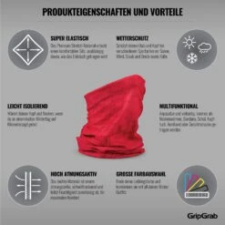 GripGrab Multifunktions Halstuch - Red -Gripgrab gripgrab multifunctional neck warmer red 4 1199755