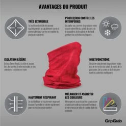 GripGrab Multifunktions Halstuch - Red -Gripgrab gripgrab multifunctional neck warmer red 6 1199757