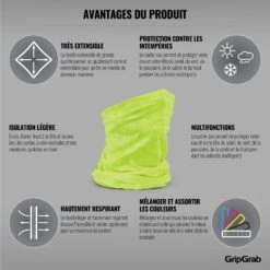 GripGrab Multifunktions Halstuch - Yellow Hi-Vis -Gripgrab gripgrab multifunctional neck warmer yellow hi vis 6 1199773