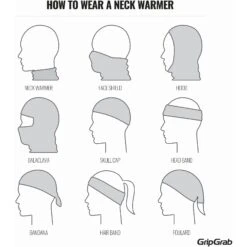 GripGrab Freedom Warp Knitted Seamless Multifunktions Halstuch - Grey -Gripgrab gripgrab multifunctional thermal fleece neck warmer black 11 1094772 3