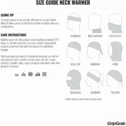 GripGrab Freedom Warp Knitted Seamless Multifunktions Halstuch - Grey -Gripgrab gripgrab multifunctional thermal fleece neck warmer black 15 1094776 3