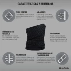 GripGrab Multifunctional Thermal Fleece Halstuch - Black -Gripgrab gripgrab multifunctional thermal fleece neck warmer black 4 1094770