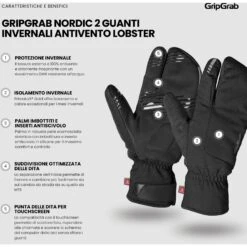GripGrab Nordic 2 Winddichte Deep Winter Lobster Handschuhe - Schwarz 34 GripGrab Nordic 2 Winddichte Deep Winter Lobster Handschuhe - Schwarz -Gripgrab gripgrab nordic 2 windproof deep winter lobster gloves black 1 1275257