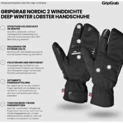 GripGrab Nordic 2 Winddichte Deep Winter Lobster Handschuhe - Schwarz 31 GripGrab Nordic 2 Winddichte Deep Winter Lobster Handschuhe - Schwarz -Gripgrab gripgrab nordic 2 windproof deep winter lobster gloves black 19 1275251