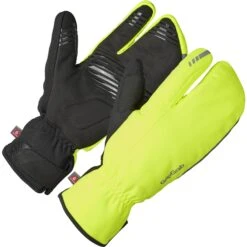 GripGrab Nordic 2 Winddichte Deep Winter Lobster Handschuhe - Yellow Hi-vis