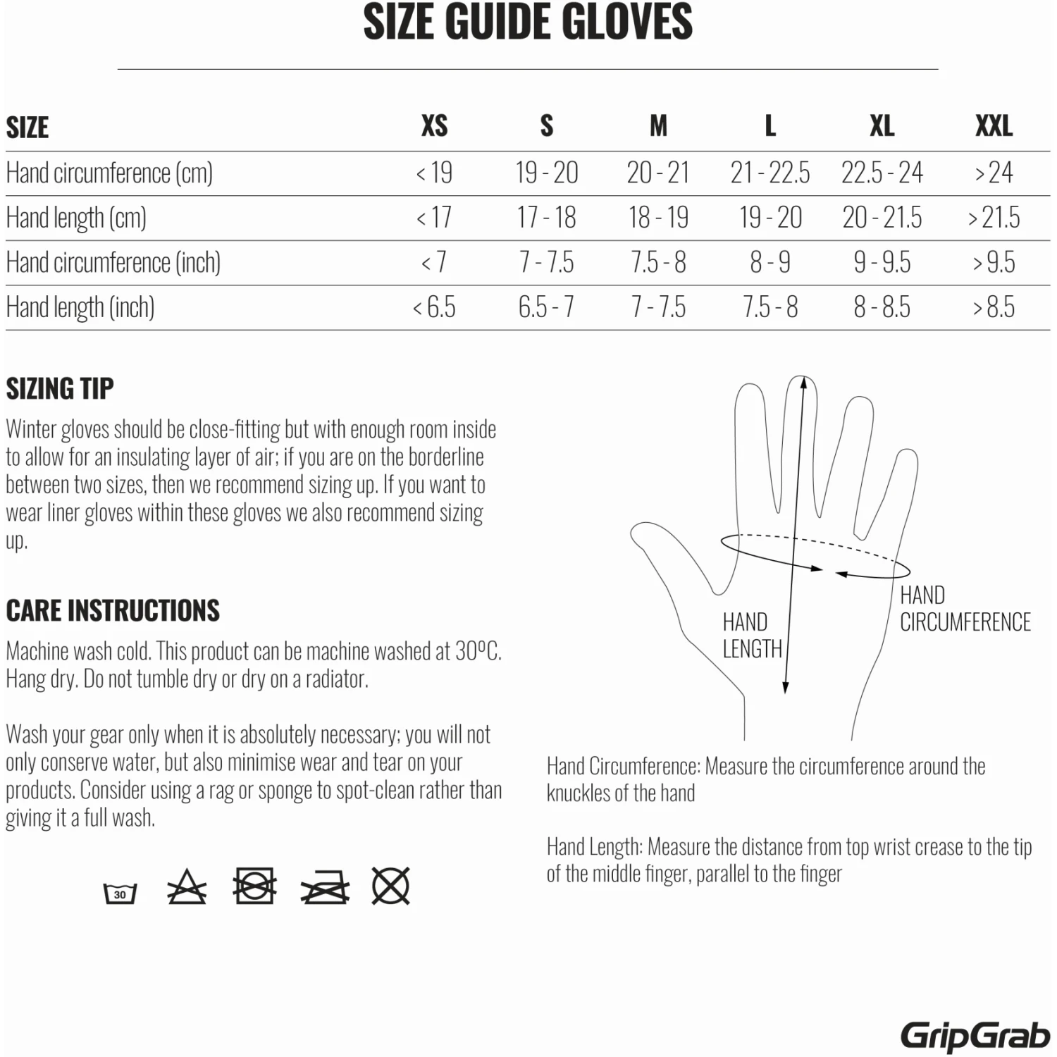 GripGrab Ride Hi-Vis Winddichter Winter Handschuhe - Yellow Hi-Vis 18 GripGrab Ride Hi-Vis Winddichter Winter Handschuhe - Yellow Hi-Vis – Bild 16