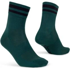 GripGrab Original Gestreifte Crew Socken - Green