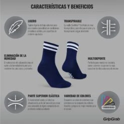 GripGrab Original Gestreifte Crew Socken - Navy Blue -Gripgrab gripgrab original stripes crew socks navy blue 5 1094472