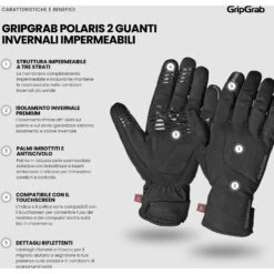 GripGrab Polaris 2 Wasserdichte Winter Fahrradhandschuhe - Schwarz -Gripgrab gripgrab polaris 2 waterproof winter gloves black 14 1275407