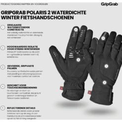 GripGrab Polaris 2 Wasserdichte Winter Fahrradhandschuhe - Schwarz -Gripgrab gripgrab polaris 2 waterproof winter gloves black 15 1275408