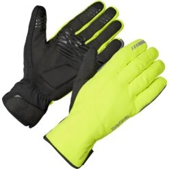 GripGrab Polaris 2 Wasserdichte Winter Fahrradhandschuhe - Yellow Hi-vis