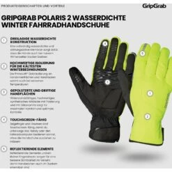 GripGrab Polaris 2 Wasserdichte Winter Fahrradhandschuhe - Yellow Hi-vis -Gripgrab gripgrab polaris 2 waterproof winter gloves yellow hi vis 4 1275365