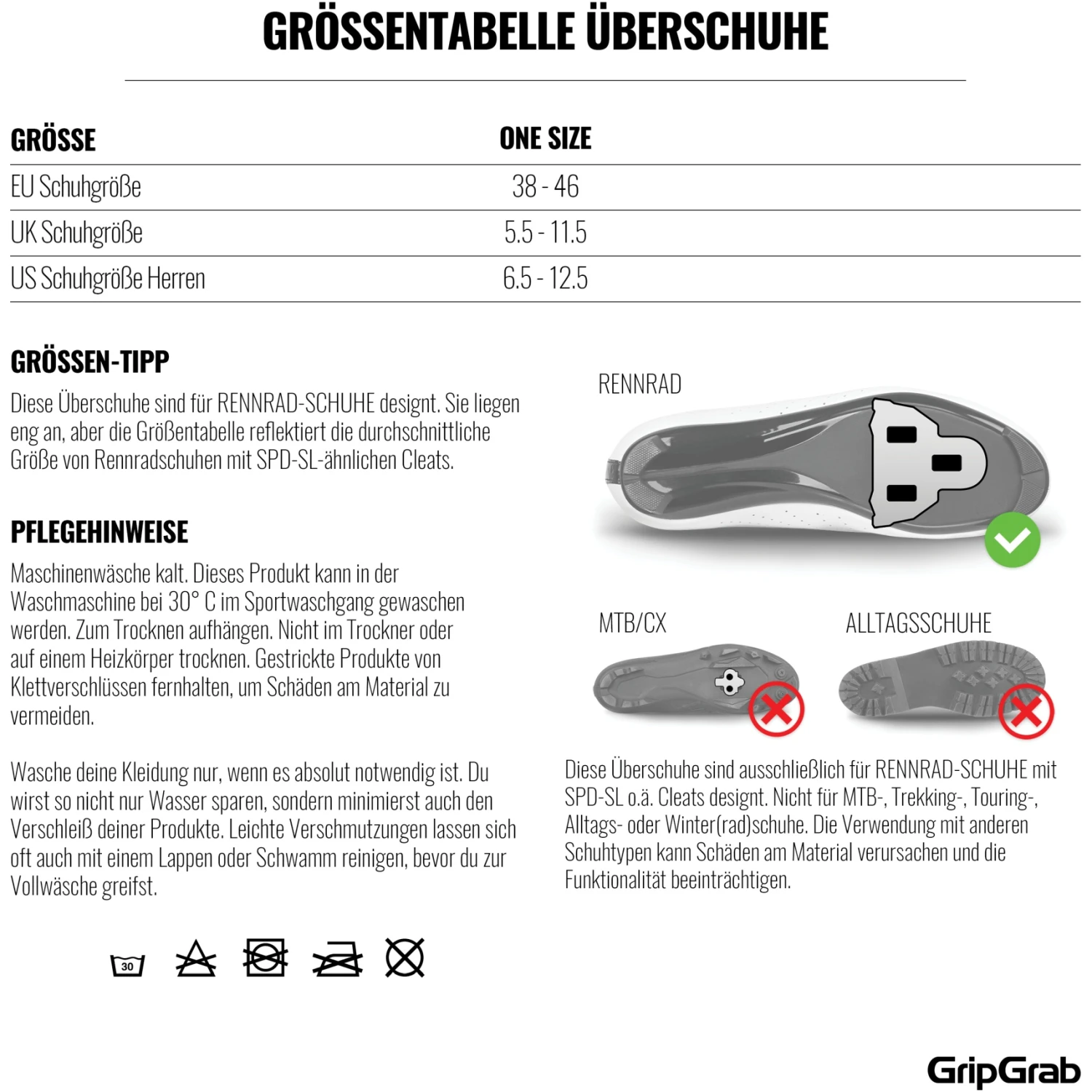 GripGrab Primavera Übergangs Überschuhe - Black 18 GripGrab Primavera Übergangs Überschuhe - Black – Bild 16