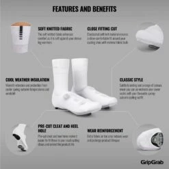 GripGrab Primavera Übergangs Überschuhe - White -Gripgrab gripgrab primavera midseason cover socks white 10 1200135
