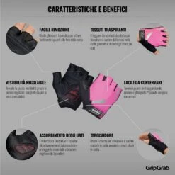 GripGrab ProGel Hi-Vis Gepolsterter Kurzfinger Handschuhe - Pink Hi-Vis -Gripgrab gripgrab progel hi vis padded short finger gloves pink hi vis 13 1200391