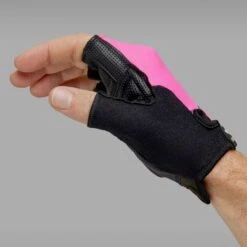 GripGrab ProGel Hi-Vis Gepolsterter Kurzfinger Handschuhe - Pink Hi-Vis -Gripgrab gripgrab progel hi vis padded short finger gloves pink hi vis 17 1200392