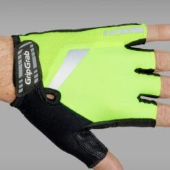 GripGrab ProGel Hi-Vis Gepolsterter Kurzfinger Handschuhe - Yellow Hi-Vis -Gripgrab gripgrab progel hi vis padded short finger gloves yellow hi vis 1 1200433