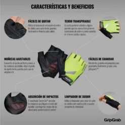 GripGrab ProGel Hi-Vis Gepolsterter Kurzfinger Handschuhe - Yellow Hi-Vis -Gripgrab gripgrab progel hi vis padded short finger gloves yellow hi vis 15 1200424