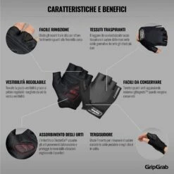 GripGrab ProGel Gepolsterter Kurzfinger Handschuhe - Black 32 GripGrab ProGel Gepolsterter Kurzfinger Handschuhe - Black -Gripgrab gripgrab progel padded short finger gloves black 3 1200222