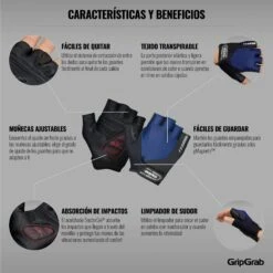 GripGrab ProGel Gepolsterter Kurzfinger Handschuhe - Navy Blue -Gripgrab gripgrab progel padded short finger gloves navy blue 4 1200269