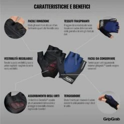 GripGrab ProGel Gepolsterter Kurzfinger Handschuhe - Navy Blue -Gripgrab gripgrab progel padded short finger gloves navy blue 6 1200273